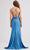 J'Adore Dresses J23005 - Lace Up Back Evening Dress with Slit Special Occasion Dress