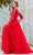 J'Adore Dresses J23012 - Quarter Sleeve Ruffled Skirt Prom Gown Prom Dresses