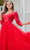 J'Adore Dresses J23012 - Quarter Sleeve Ruffled Skirt Prom Gown Prom Dresses