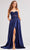 J'Adore Dresses J23025 - Ornate Corset Evening Dress Special Occasion Dress 2 / Navy