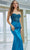 J'Adore Dresses J23026 - Applique Corset Evening Dress with Slit Special Occasion Dress