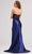 J'Adore Dresses J23026 - Applique Corset Evening Dress with Slit Special Occasion Dress