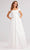 J'Adore Dresses J23032 - Cap Sleeve Satin Evening Dress Special Occasion Dress 2 / Ivory