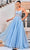 J'Adore Dresses J24001 - Floral Applique Prom Dress Prom Dresses 2 / Sky