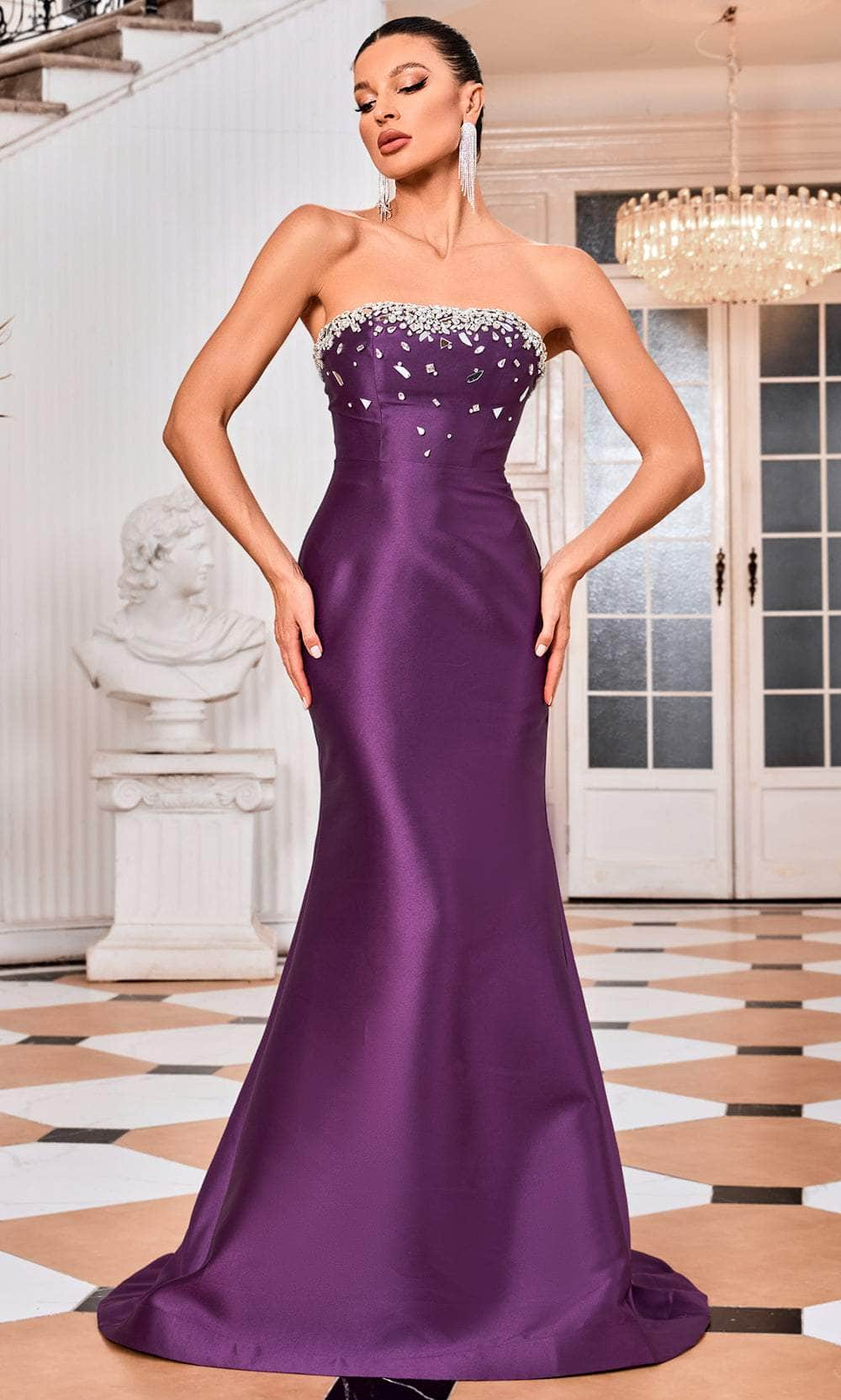 Jeweled Mermaid Prom Dress