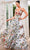 J'Adore Dresses J24025 - Floral Embroidered Pom Dress Prom Dresses 2 / Ivory/Multi