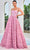 J'Adore Dresses J24027 - Bustier Floral Prom Dress Prom Dresses 2 / Misty Rose