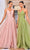 J'Adore Dresses J24038 - Plunging V-Neck Embroidered Evening Gown Evening Dresses