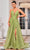 J'Adore Dresses J24038 - Plunging V-Neck Embroidered Evening Gown Evening Dresses