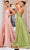 J'Adore Dresses J24038 - Plunging V-Neck Embroidered Evening Gown Evening Dresses