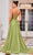 J'Adore Dresses J24038 - Plunging V-Neck Embroidered Evening Gown Evening Dresses