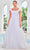 J'Adore Dresses J24044 - Square Rosette Ruffles Evening Gown Evening Dresses 2 / Ivory