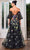 J'Adore Dresses J24047 - Puff Sleeve Floral Evening Gown Evening Dresses