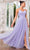 J'Adore Dresses J24049 - Floral Appliqued V-Neck Evening Gown Evening Dresses