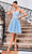 J'Adore Dresses J24071 - Sleeveless Floral Appliqued Cocktail Dress Cocktail Dresses 2 / Sky