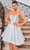 J'Adore Dresses J24076 - Cut-Glass Accent Strapless Cocktail Dress Cocktail Dresses 2 / Ivory