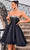 J'Adore Dresses J24076 - Cut-Glass Accent Strapless Cocktail Dress Cocktail Dresses