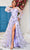 J'Adore Dresses J25004 - Floral Appliqued Bishop Sleeve Evening Dress Mother Of The Bride Dresses 2 / Lilac