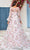 J'Adore Dresses J25004 - Floral Appliqued Bishop Sleeve Evening Dress Mother Of The Bride Dresses