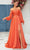 J'Adore Dresses J25010 - Off Shoulder Bishop Sleeve Evening Dress Prom Dresses 2 / Orange