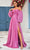 J'Adore Dresses J25010 - Off Shoulder Bishop Sleeve Evening Dress Prom Dresses 2 / Rose