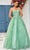 J'Adore Dresses J25029 - Lace-Up Back Sleeveless Ballgown Prom Dresses 2 / Sage