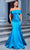 J'Adore Dresses JM204 - Off-Shoulder Trumpet Evening Gown Formal Gowns 2 / Teal