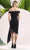 Janique 2403 - Fitted Straight-Across Neck Formal Dress Cocktail Dresses 8 / Black