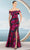 Janique 2513 - Floral Pleated Evening Dress Evening Dresses