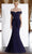 Janique - 2936 Off Shoulder Ruffle Detailed Evening Gown Evening Dresses 10 / Rose Gold