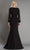 Janique BSH-001 - Beaded Bateau Neck Formal Dress Mother of the Bride Dresses 18 / Black