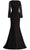 Janique BSH-001 - Beaded Bateau Neck Formal Dress Mother of the Bride Dresses 18 / Black