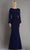 Janique BSH-001 - Beaded Bateau Neck Formal Dress Mother of the Bride Dresses 18 / Black