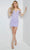 Jasz Couture 1620 - Embellished Fitted Bodice Cocktail Dress Homecoming Dresses 000 / Lilac