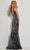 Jasz Couture 7432 -Sleeveless Deep V-Neck Prom Dress Prom Dresses 6 / Black/Gunmetal