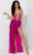 Jasz Couture 7519 - Jeweled Plunging Corset Prom Dress Special Occasion Dress 000 / Fuchsia