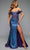 Jasz Couture 7628 - Off-Shoulder Sheer Corset Mermaid Gown Special Occasion Dress