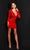 Johnathan Kayne 2045S - Beaded Velvet Cocktail Dress Special Occasion Dress 00 / Red