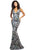 Johnathan Kayne 2106 - Velvet Sequin Mermaid Evening Gown Evening Dresses 00 / Iridescent