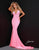 Johnathan Kayne 2308 - Plunging V-Neck Velvet Evening Dress Evening Dresses 00 / Flamingo