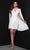 Johnathan Kayne 2536 - Faux Wrap V-Neck Cocktail Dress Cocktail Dresses 8 / White