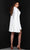 Johnathan Kayne 2536 - Faux Wrap V-Neck Cocktail Dress Cocktail Dresses 8 / White