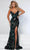 Johnathan Kayne 2545 - Sequin Adorned Strapless Evening Gown Evening Dresses 16 / Black-Multi