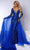 Johnathan Kayne 2732 - Beaded Lace Gown with Overskirt Evening Dresses 00 / Royal