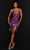 Johnathan Kayne 2759 - Embellished Fringed Cocktail Dress Special Occasion Dress 00 / Purple