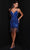 Johnathan Kayne 2759 - Embellished Fringed Cocktail Dress Special Occasion Dress 00 / Royal