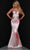 Johnathan Kayne 2831 - Printed V-Neck Mermaid Prom Dress Prom Dresses 00 / Peaches-Cream