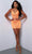 Johnathan Kayne 2835S - V-Neck Patterned Sequin Cocktail Dress Homecoming Dresses 00 / Orange