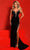 Johnathan Kayne 2845 - Illusion Side Plunging Evening Dress Evening Dresses 00 / Black