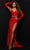 Johnathan Kayne 2853 - Ruched V-Neck Evening Dress Evening Dresses 00 / Red